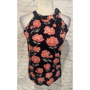 Banana Republic floral Sleevless Halter top With Tie Shoulder size XS
